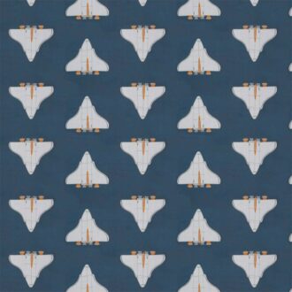 Ткань - Harlequin - SPACE SHUTTLE -  Apricot/Navy - HLTF133547