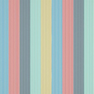Ткань - Harlequin - FUNFAIR STRIPE -  Ink/Aqua/Kiwi/Marine/Poppy - HLTF133551