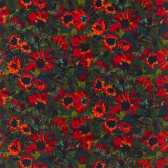 Ткань - Harlequin - HELIANTHUS VELVET -  Vermillion/Harissa/Fig Leaf  - HQN2121075