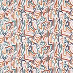 Ткань - Harlequin - SYNCHRONIC -  Brazilian Rosewood/Fire - HQN2133873