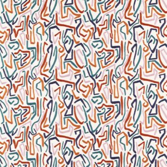 Ткань - Harlequin - SYNCHRONIC -  Brazilian Rosewood/Fire - HQN2133873