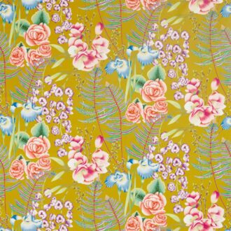 Ткань - Harlequin - AMARYLLIS -  Coral/Lagoon/Ochre - HZAP120735