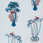 Обои - Clarke and Clarke - JUNGLE - PALMS BLUE - W0101/01