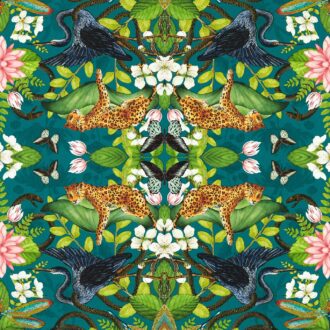 Обои - Clarke and Clarke - WONDERLUST TEA STORY - TEAL - W0136/03