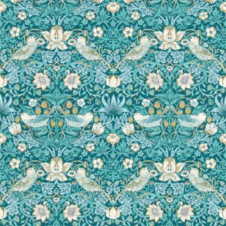 Обои - Clarke and Clarke - STRAWBERRY THIEF - TEAL - W0171/06