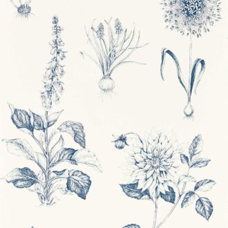 Обои - Clarke and Clarke - ROSERAIE - MIDNIGHT - W0197/03