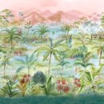 Обои - Clarke and Clarke - KERALA MURAL - TEAL - W0239/01