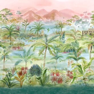 Обои - Clarke and Clarke - KERALA MURAL - TEAL - W0239/01