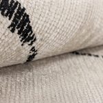 Турецкий ковёр из хлопка и вискозы и акрила — SHELL — 3704-TRACE BLACK — ECRU