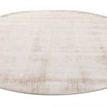 Индийский ковёр из арт-шёлка и хлопка — CROSS SPECIAL — A080-CREAM(Round)