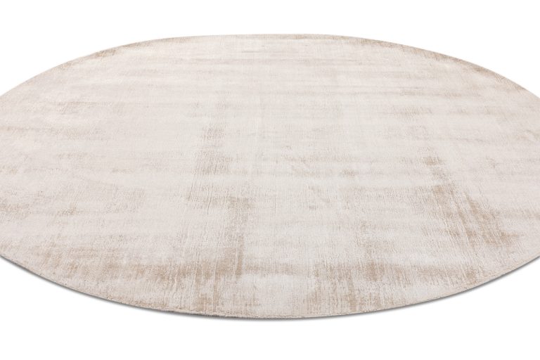 Индийский ковёр из арт-шёлка и хлопка — CROSS SPECIAL — A080-CREAM(Round)