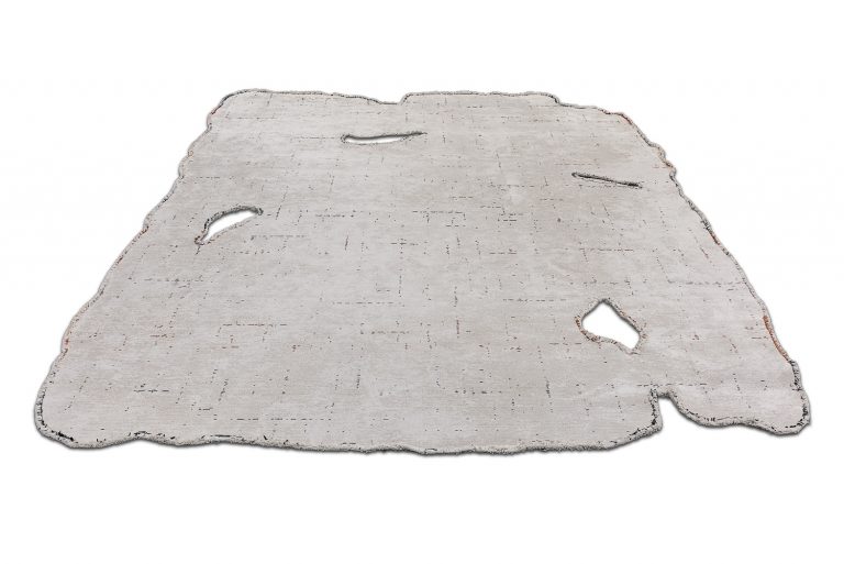 Турецкий ковёр из хлопка и вискозы и полиэстера — AMORPH — 8003-RUST — CHARCOAL — ECRU
