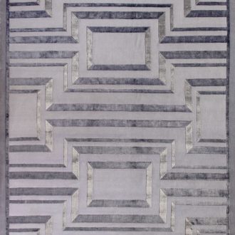 Индийский ковёр из шерсти и арт-шёлка - RUSSEL SQUARE - RUSS_R_BELT-MOUS - 342 x 445