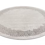 Турецкий ковёр из эвкалиптовый шёлк и акрила — Kelly Crown — H355CF-LGRY-CRE(Round)