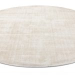 Индийский ковёр из арт-шёлка и хлопка — CROSS SPECIAL — G099-WHT(Round)