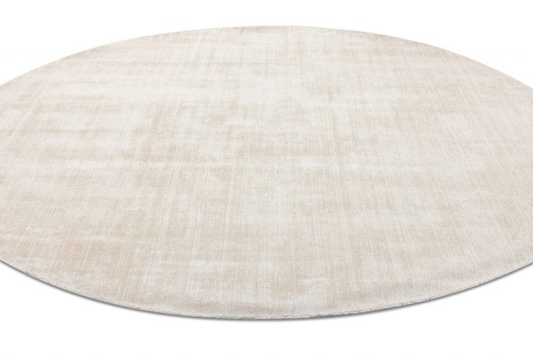 Индийский ковёр из арт-шёлка и хлопка — CROSS SPECIAL — G099-WHT(Round)