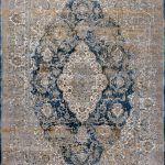 Турецкий ковёр из эвкалиптовый шёлк и акрила - VERSAİLLES PALACE - VRPA_M_5991A-LGRY-DBLU - 400 x 600