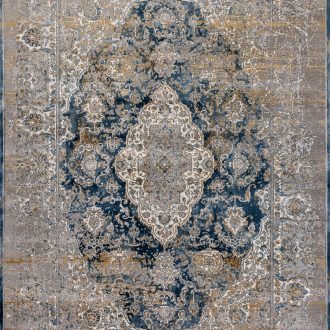 Турецкий ковёр из эвкалиптовый шёлк и акрила - VERSAİLLES PALACE - VRPA_M_5991A-LGRY-DBLU - 400 x 600