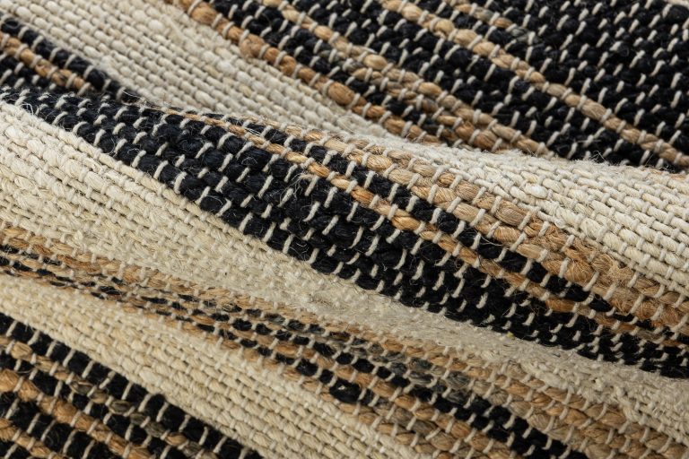 Индийский ковёр из джута — JUTE — 1564-N.BLK-WHITE