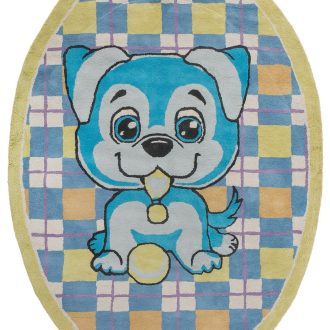 Индийский ковёр из хлопка - HAPPY DAY - HAP_RN_HX5-0L-BLU-GRN(Oval) - 170 x 240