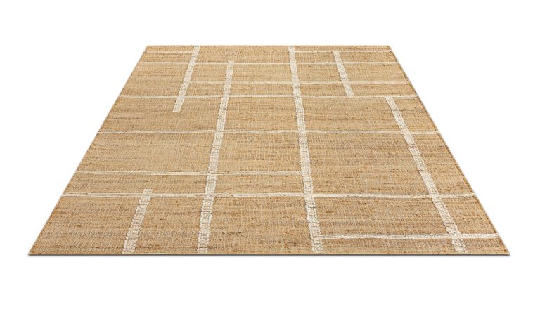 Индийский ковёр из джута — JUTE — ZA424-WHITE-NATURAL