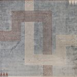 Индийский ковёр из шерсти и арт-шёлка - CARTIE COLLECTION - CARC_R_ART_DECO-8-MLT - 244 x 303