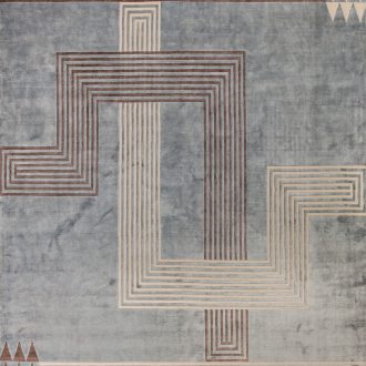 Индийский ковёр из шерсти и арт-шёлка - CARTIE COLLECTION - CARC_R_ART_DECO-8-MLT - 244 x 303