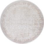 Турецкий ковёр из эвкалиптовый шёлк и акрила - SEMERKANT - SEM_M_PD68A-CRE(Round) - 300 x 300