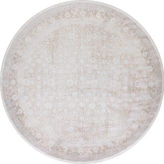 Турецкий ковёр из эвкалиптовый шёлк и акрила - SEMERKANT - SEM_M_PD68A-CRE(Round) - 300 x 300