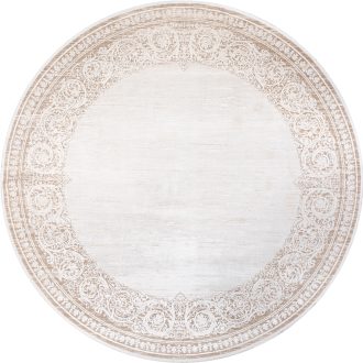 Турецкий ковёр из эвкалиптовый шёлк и акрила - CHERUTTI - CHERU_M_1986-BGE(Round) - 240 x 240