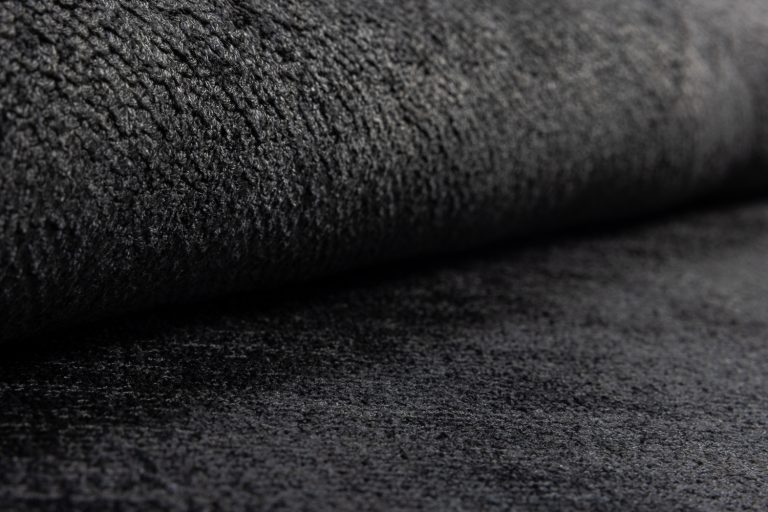 Индийский ковёр из арт-шёлка и хлопка — CROSS SPECIAL — D110-CHARCOAL-BLACK