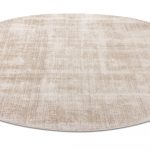 Индийский ковёр из арт-шёлка и хлопка — CROSS SPECIAL — A080-CREAM(Round)
