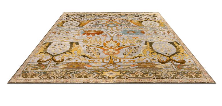 Индийский ковёр из шерсти и хлопка — ZIEGLER VINTAGE — CAD7-GREY-MIX