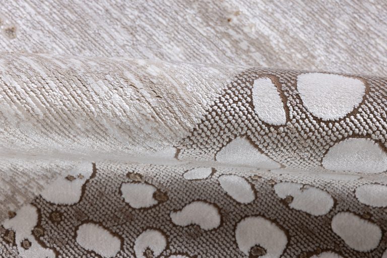 Турецкий ковёр из бамбуковый шёлк и акрила — MOCCA BAUNTY — J1075A-WHT-BRN