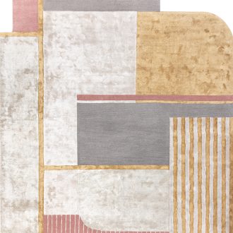 Индийский ковёр из арт-шёлка и шерсти и хлопка - IRREGULAR - IRG_RN_TRA-14514-C.WHITE-C.WHITE - 198 x 251