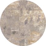 Индийский ковёр из шерсти и шёлка - HOLLYWOOD ART - HOLA_R_CE9399A-GREY(Round) - 241 x 241