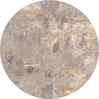 Индийский ковёр из шерсти и шёлка - HOLLYWOOD ART - HOLA_R_CE9399A-GREY(Round) - 241 x 241