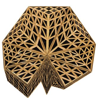 Индийский ковёр из шерсти и арт-шёлка и хлопка - Art de Vivre by DETALI - ADVD_RN_design Victoria Mikhno «INTRICATE BLACK» - 250 x 250