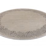 Турецкий ковёр из эвкалиптовый шёлк и акрила — Kelly Crown — H355CF-LGRY-CRE(Round)