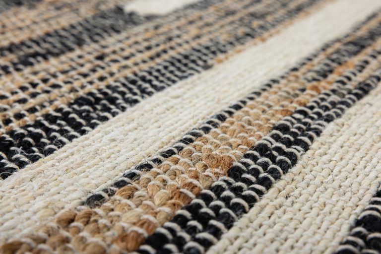Индийский ковёр из джута — JUTE — 1564-N.BLK-WHITE