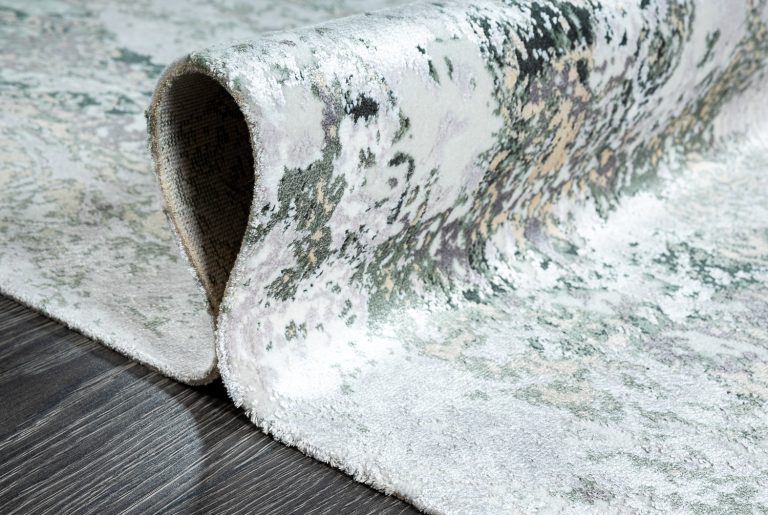 Турецкий ковёр из эвкалиптовый шёлк и акрила — VERANO — 9354L-GREEN-CREAM