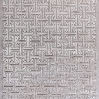 Непальский ковёр из шерсти и шёлка - ART DECO RUGS - ARDR_R_AB233/4-BR12 - 201 x 304