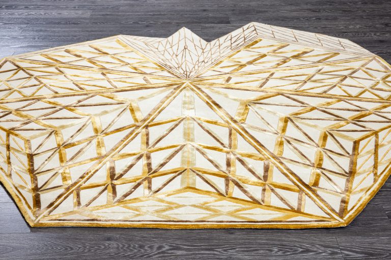 Индийский ковёр из шерсти и арт-шёлка — Art de Vivre by DETALI — design Victoria Mikhno «INTRICATE BEIGE»