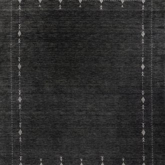 Индийский ковёр из шерсти - LOURIBUFF - LOUR_R_CHARCOAL-76 - 300 x 400