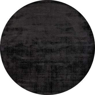 Индийский ковёр из арт-шёлка и хлопка - CROSS SPEСIAL - CRSP_HL_D110-CHARCOAL-BLACK(Round) - 200 x 200