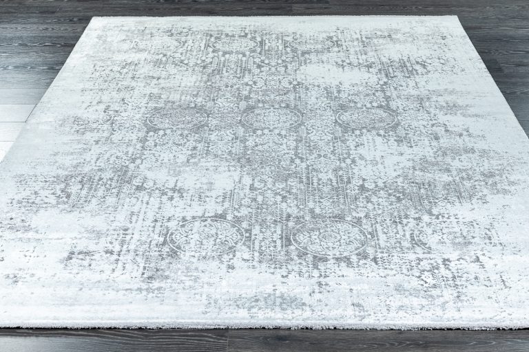Турецкий ковёр из эвкалиптовый шёлк и акрила — VERANO — 9338A-GREY-CREAM
