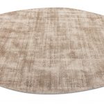 Индийский ковёр из арт-шёлка и хлопка — CROSS SPECIAL — A037-LT.BEIGE(Round)