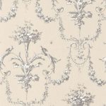 Обои - Casadeco - LES BELLES TOILES DE JOUY - Corne d'abondance - Noir fusain (арт. 87929621)