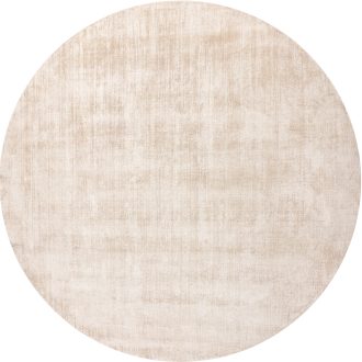 Индийский ковёр из арт-шёлка и хлопка - CROSS SPEСIAL - CRSP_R_A080-CREAM(Round) - 200 x 200