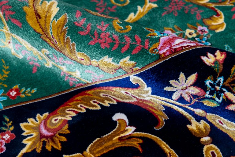 Иранский ковёр из шёлка и модал — MASTERPIECE QUM — 043-21-PROVENCE-GREEN